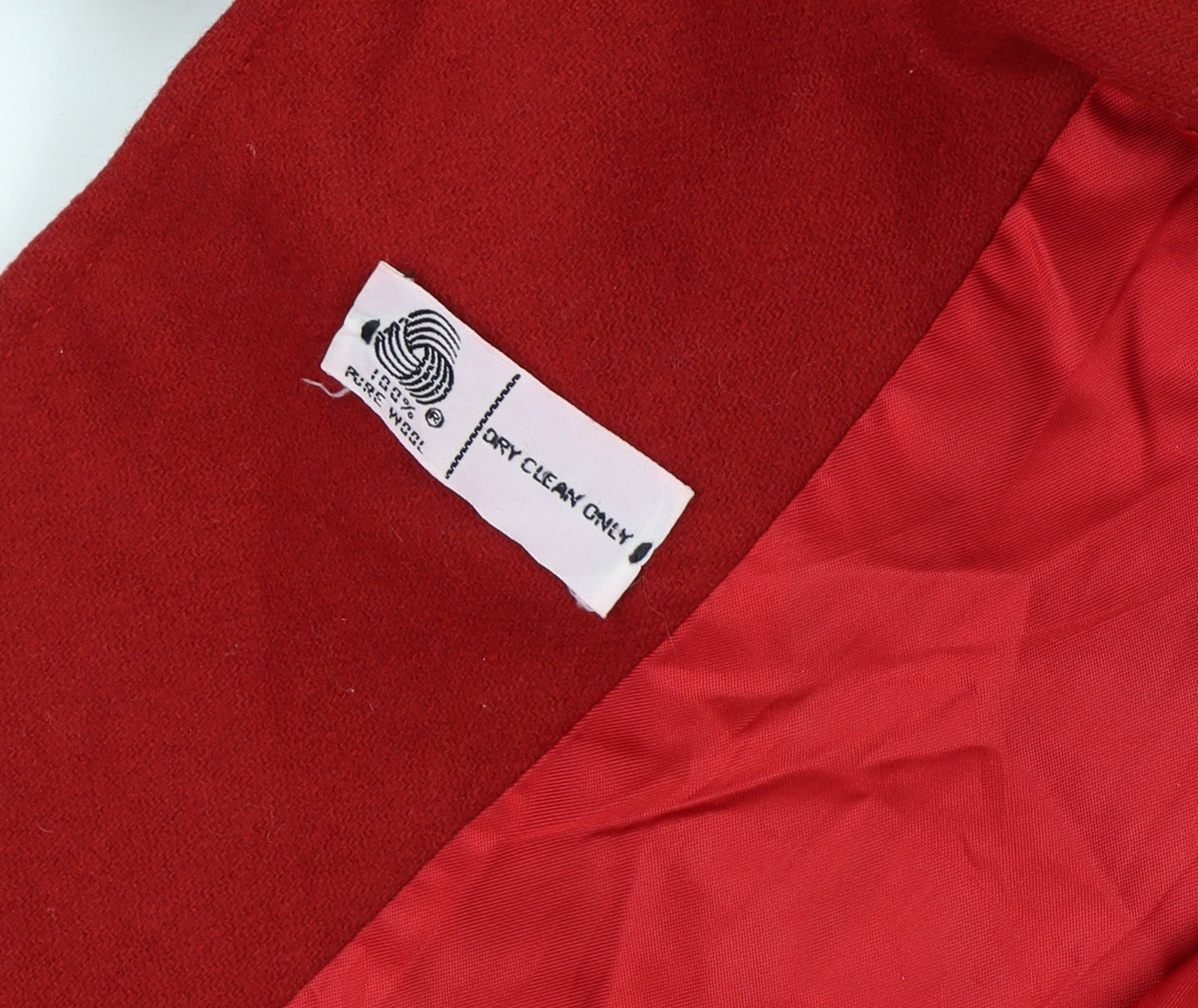 Kareen Women's Size 10 Red Wool Long Overcoat Lined Collared Pockets