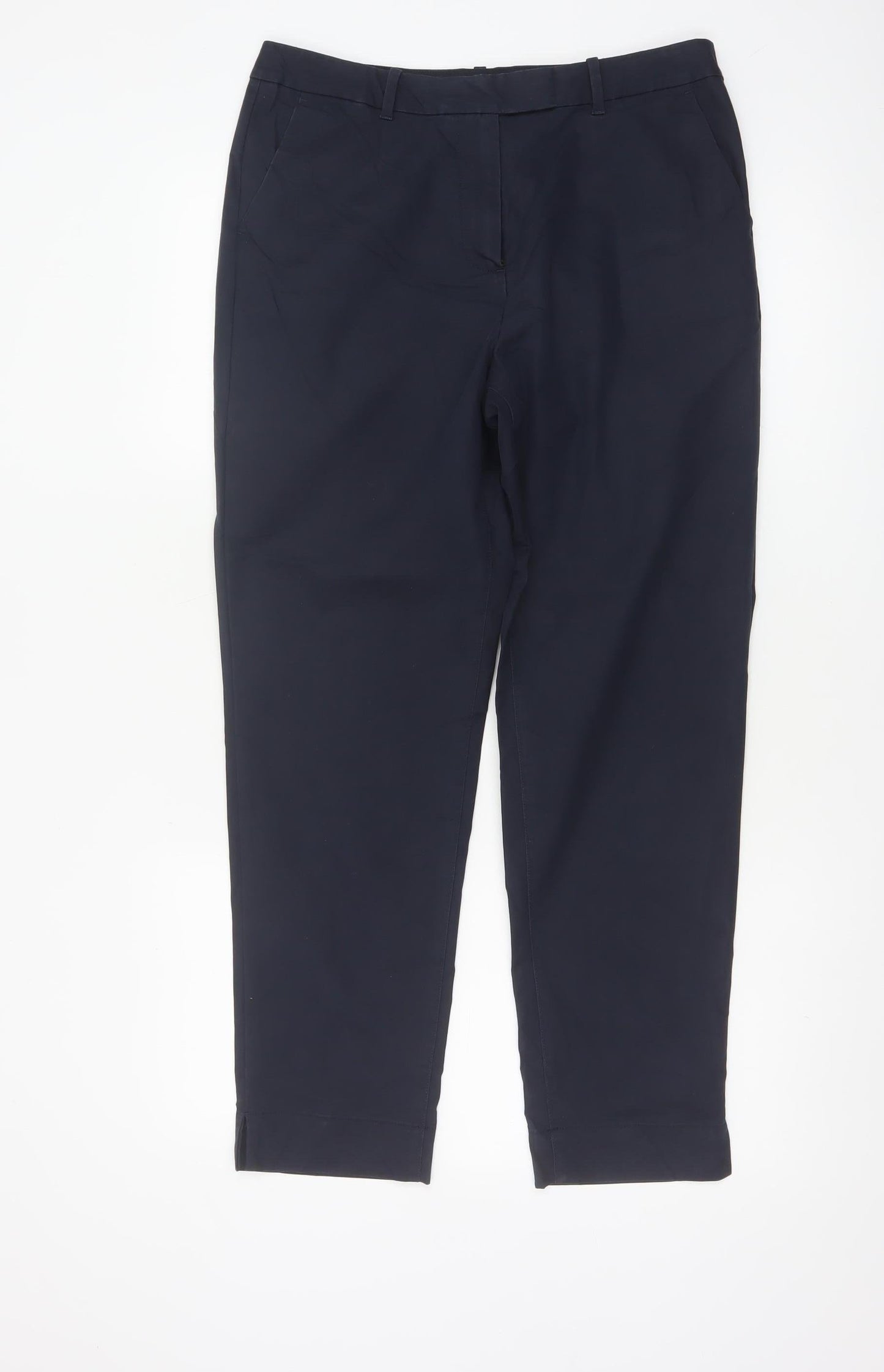 Marks and Spencer Women Blue UK 10 Regular Tapered Work Trousers