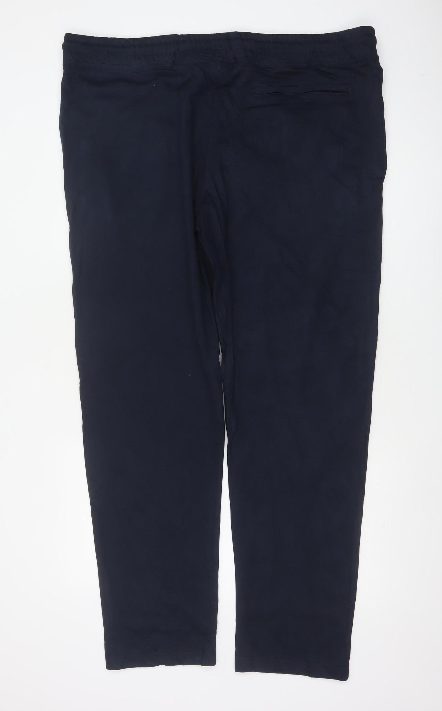 Marks and Spencer Men’s Navy Blue 2XL Regular Drawstring Trousers