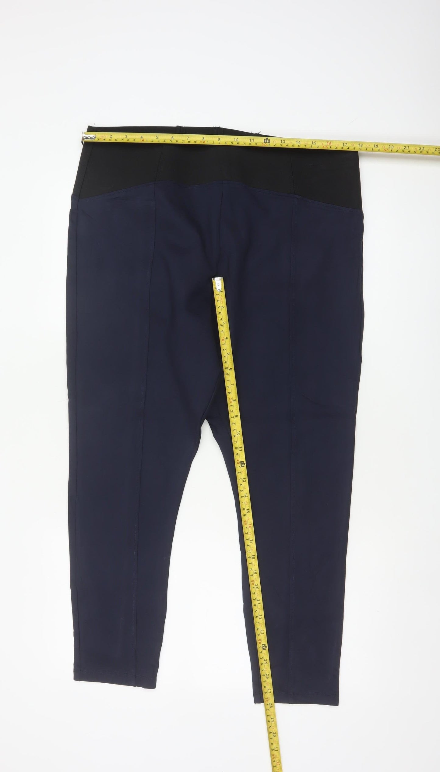M&S Womens Blue Size 20 High Rise Stretch Skinny Leggings