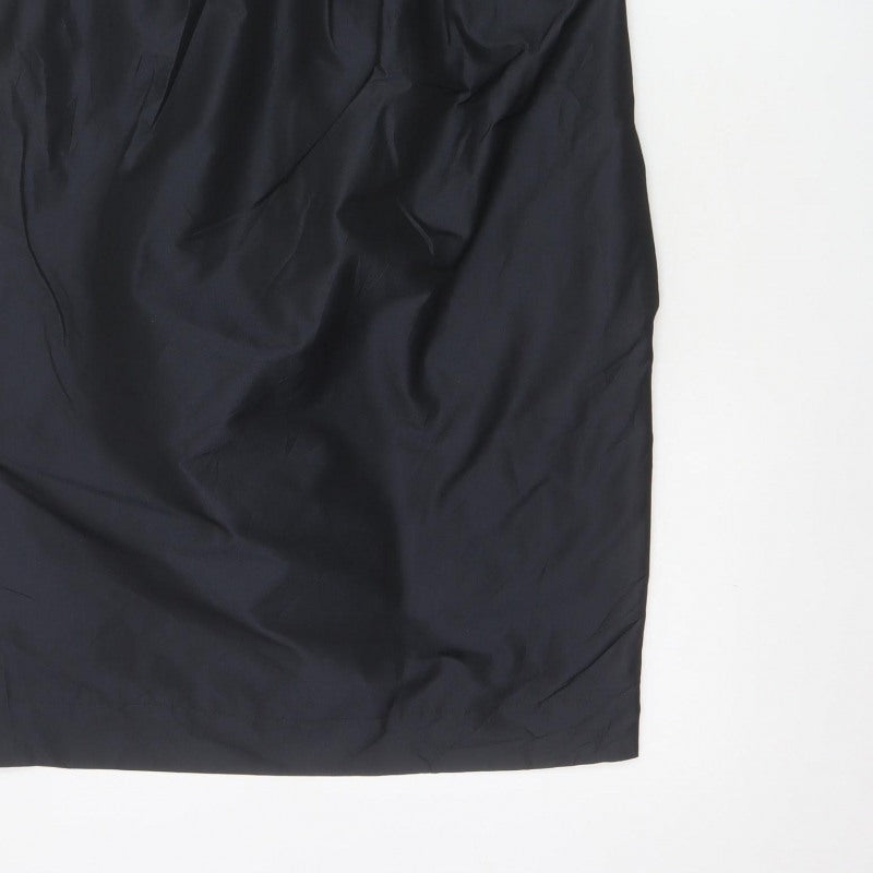 French Connection Women Black UK 14 Satin Bow Pencil Knee Dress