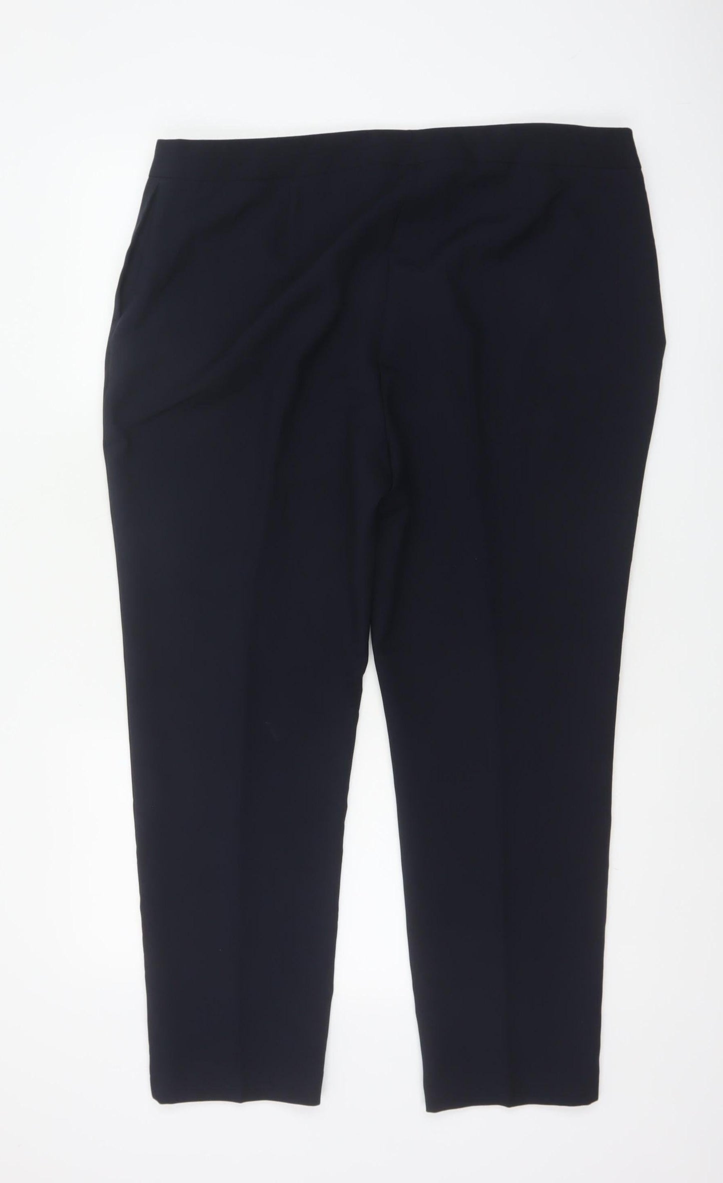 Bonmarché Women’s Navy Size 18 Tapered Smart Trousers Pockets
