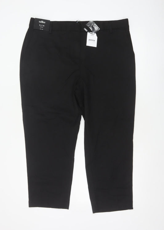 Next Women’s Black UK 18 Petite Slim Tailored Trousers 28in