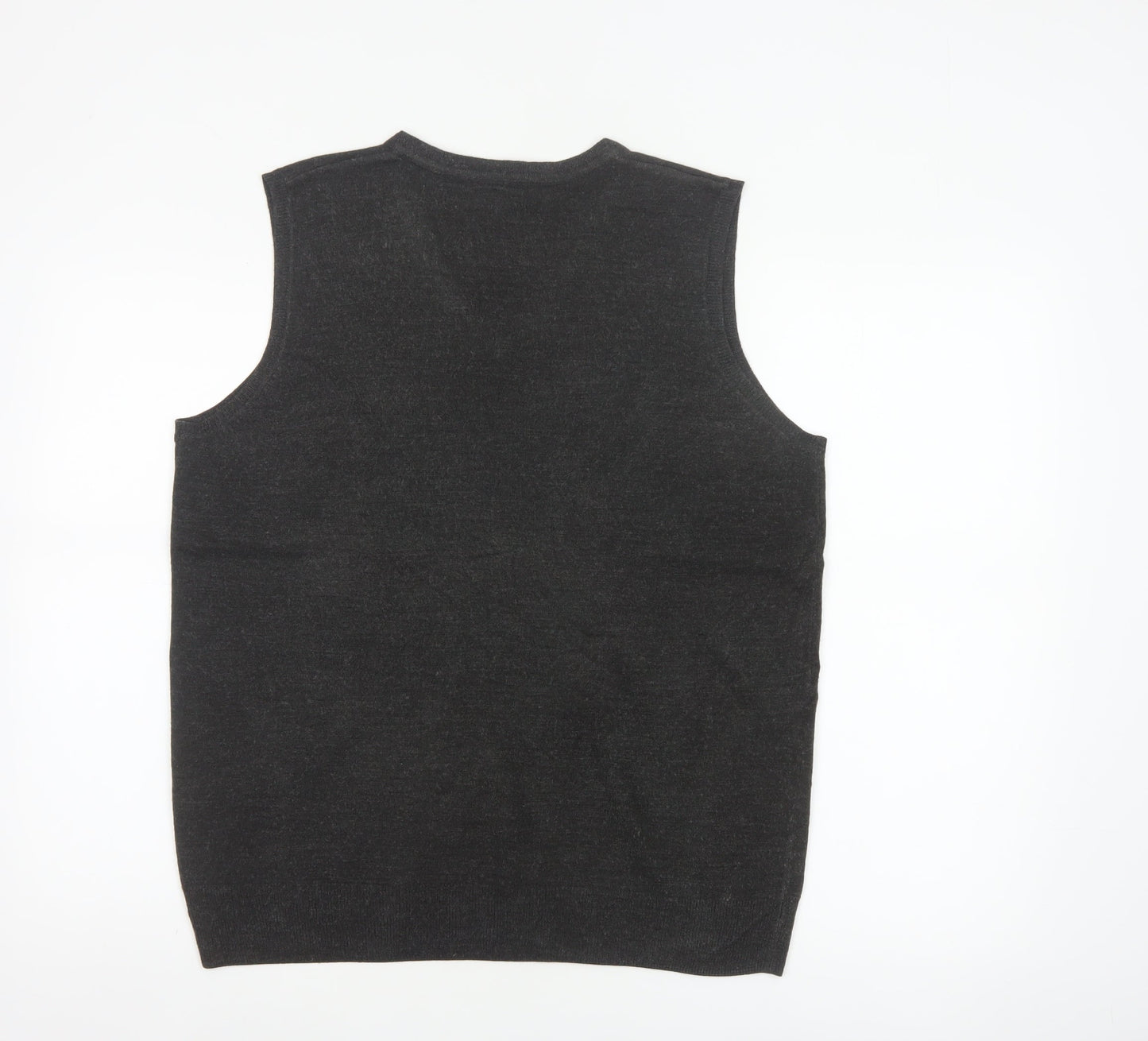 Burton Mens Black L V-Neck Knitted Sleeveless Jumper Vest