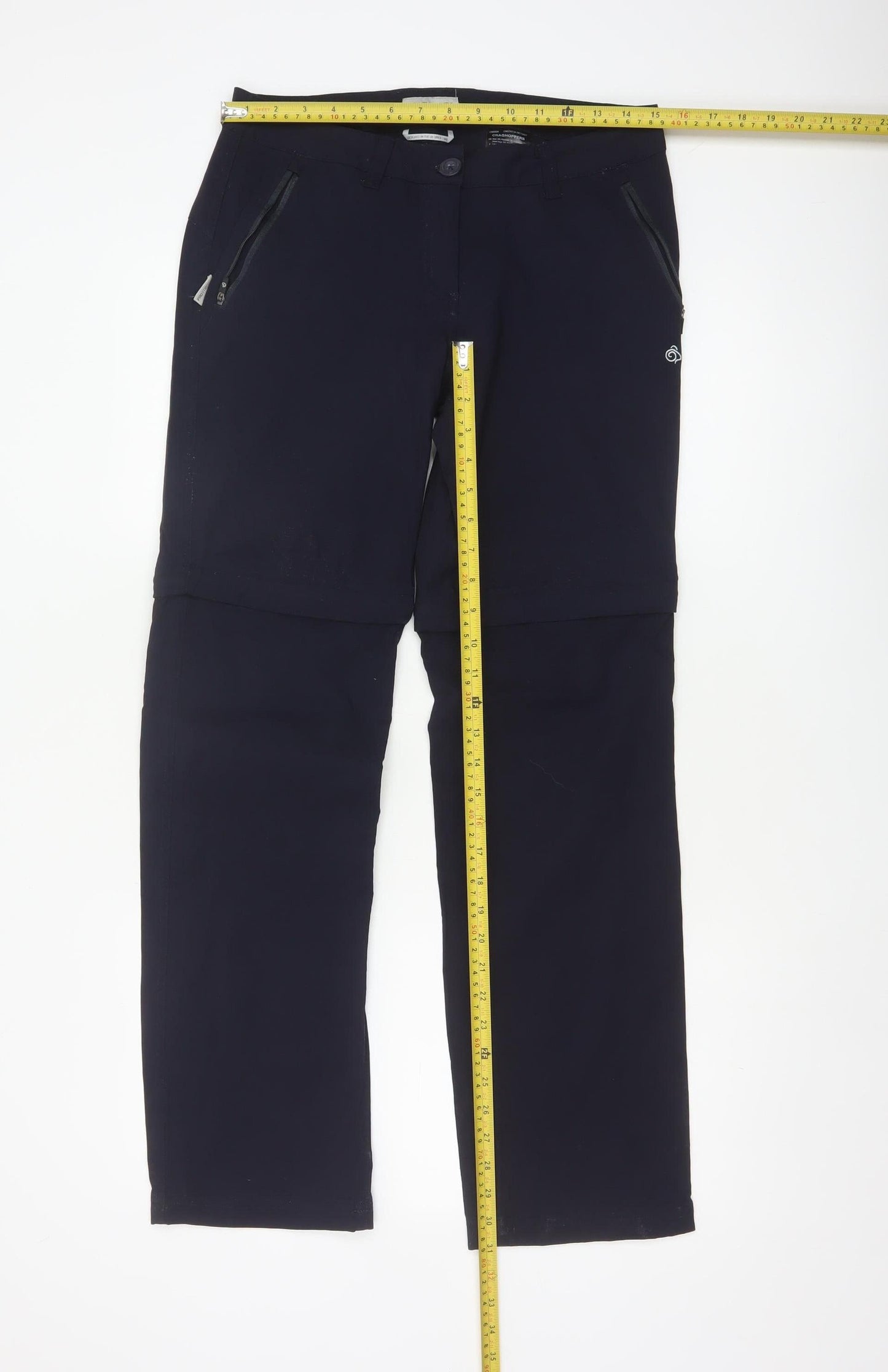 Craghoppers Women’s Navy UK 10R Convertible Zip-Off Walking Trousers