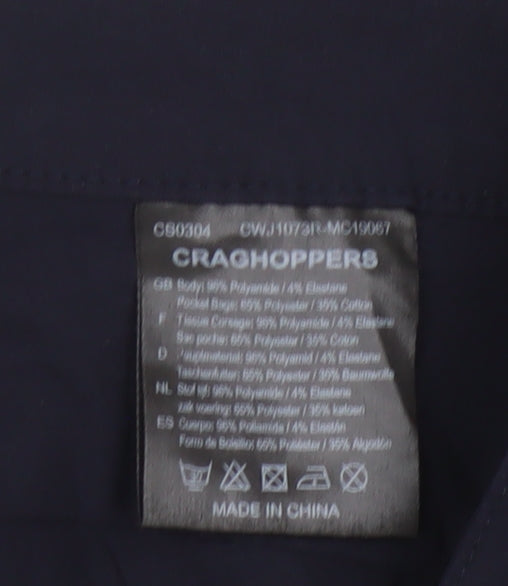 Craghoppers Women’s Navy UK 10R Convertible Zip-Off Walking Trousers