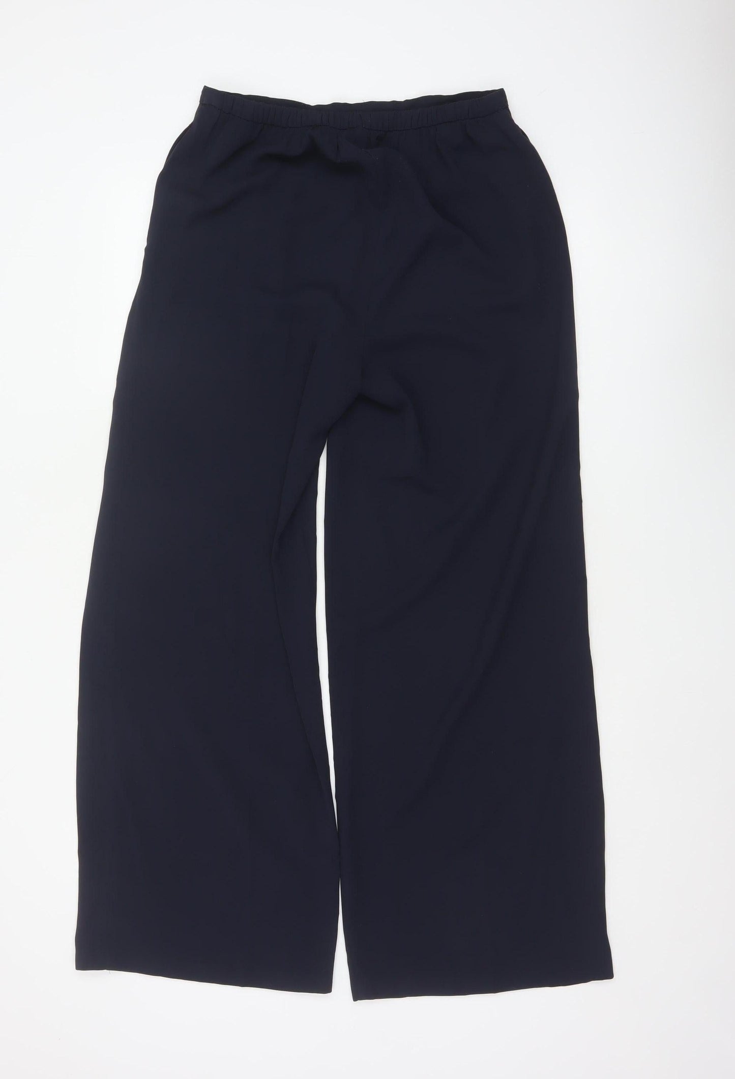 Marks and Spencer Women’s Navy Blue Size 10 Wide Leg Drawstring Trousers