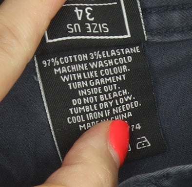 Kirkland Signature Men’s Navy 34x30 Straight 5-Pocket Trousers