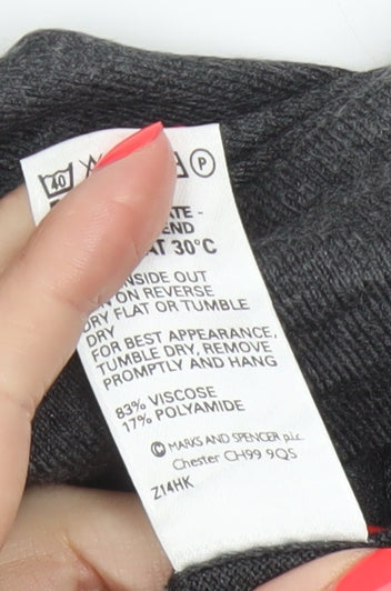 Marks & Spencer Women Grey UK 20 Knit Jumper Dress Pockets