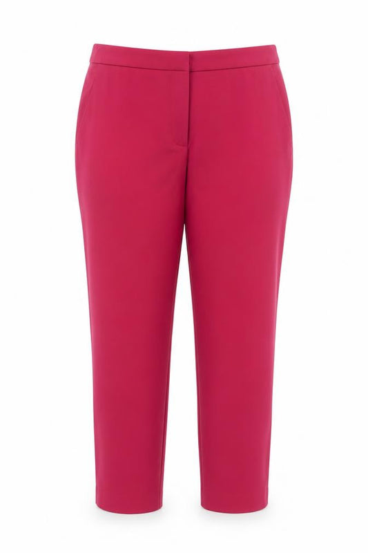 Zara Women Red Size 16 High Rise Tapered Tailored Trousers