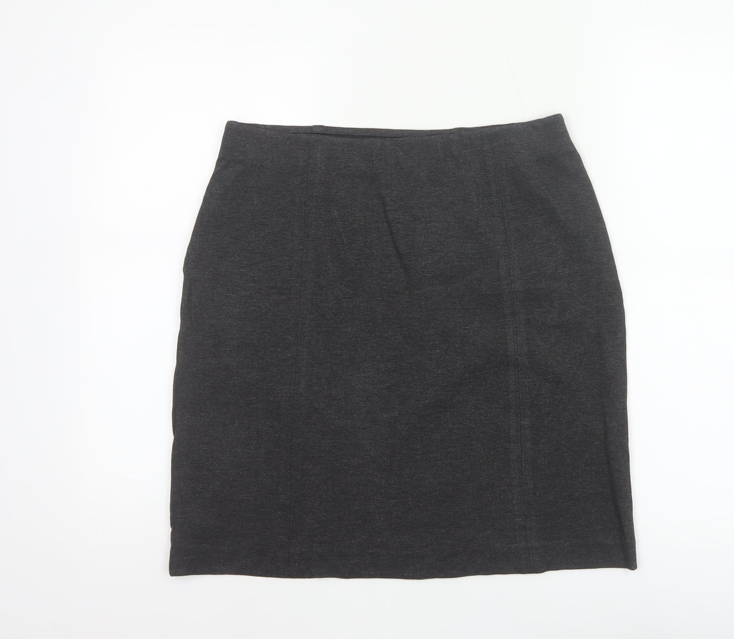 M&S Women’s Grey UK 10 Stretch Pencil Knee Length Skirt