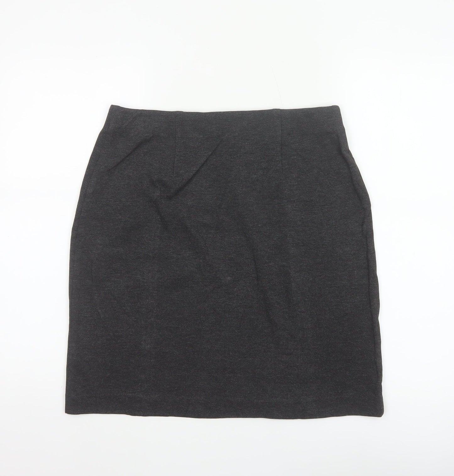 M&S Women’s Grey UK 10 Stretch Pencil Knee Length Skirt