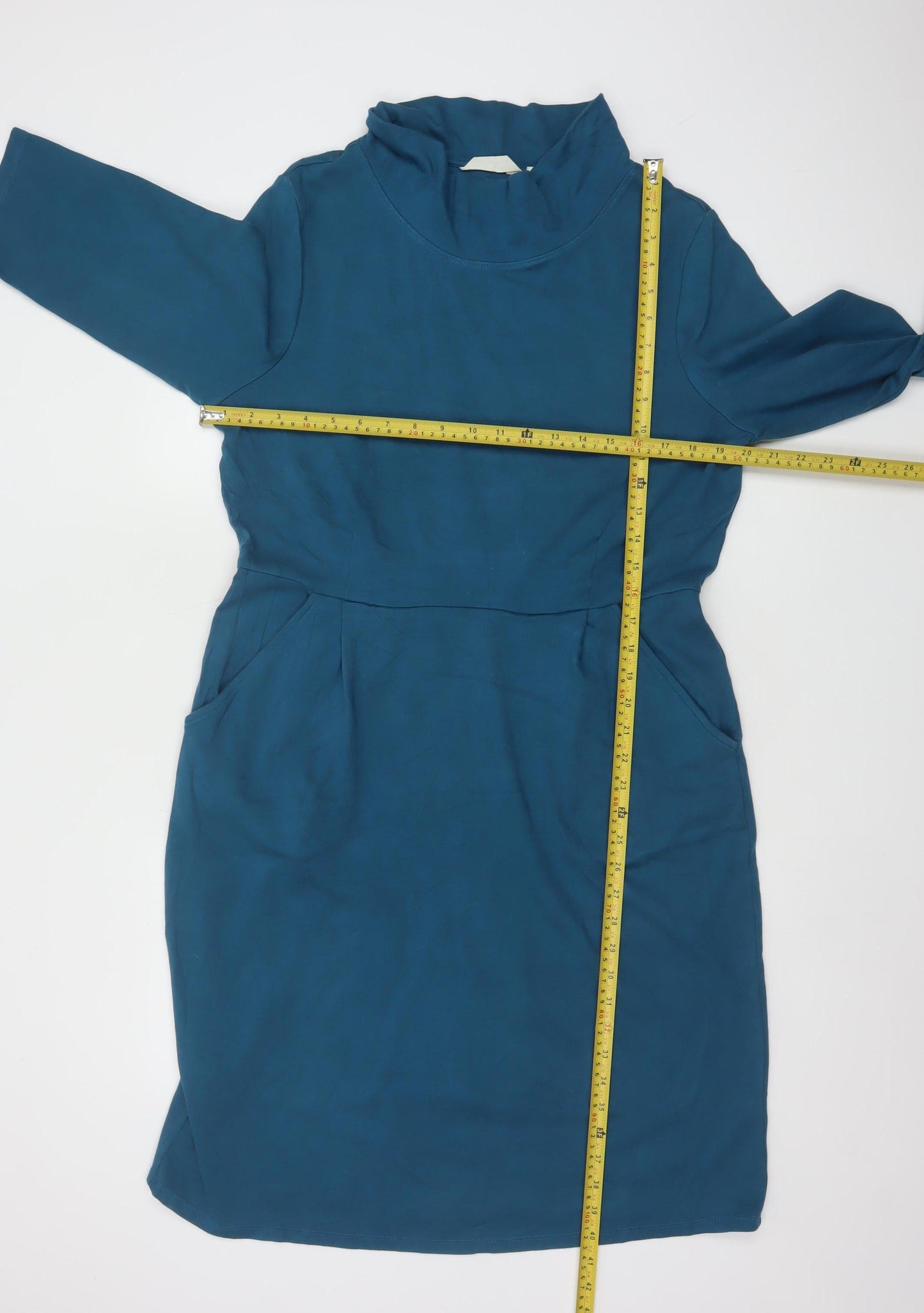 Seasalt Cornwall Women’s Blue Size 16 Cleats Cowl Neck Sheath Dress