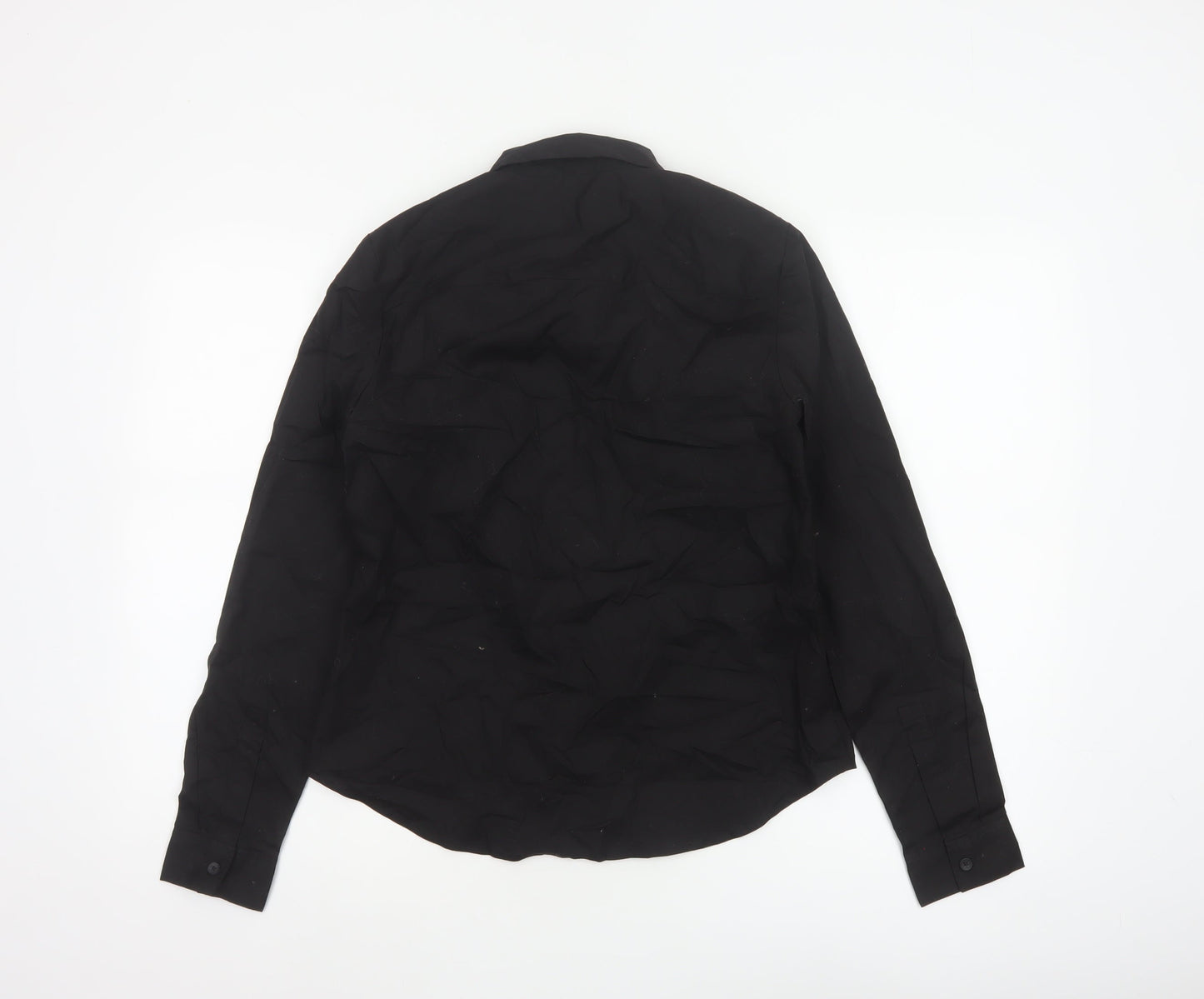 ASOS Design Women’s Black UK 10 Basic Long Sleeve Button-Up Shirt
