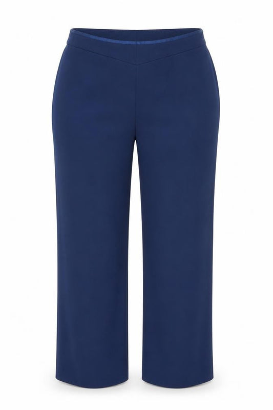 Jacques Vert Women's Blue UK 18 Wide-Leg Tailored Dress Trousers