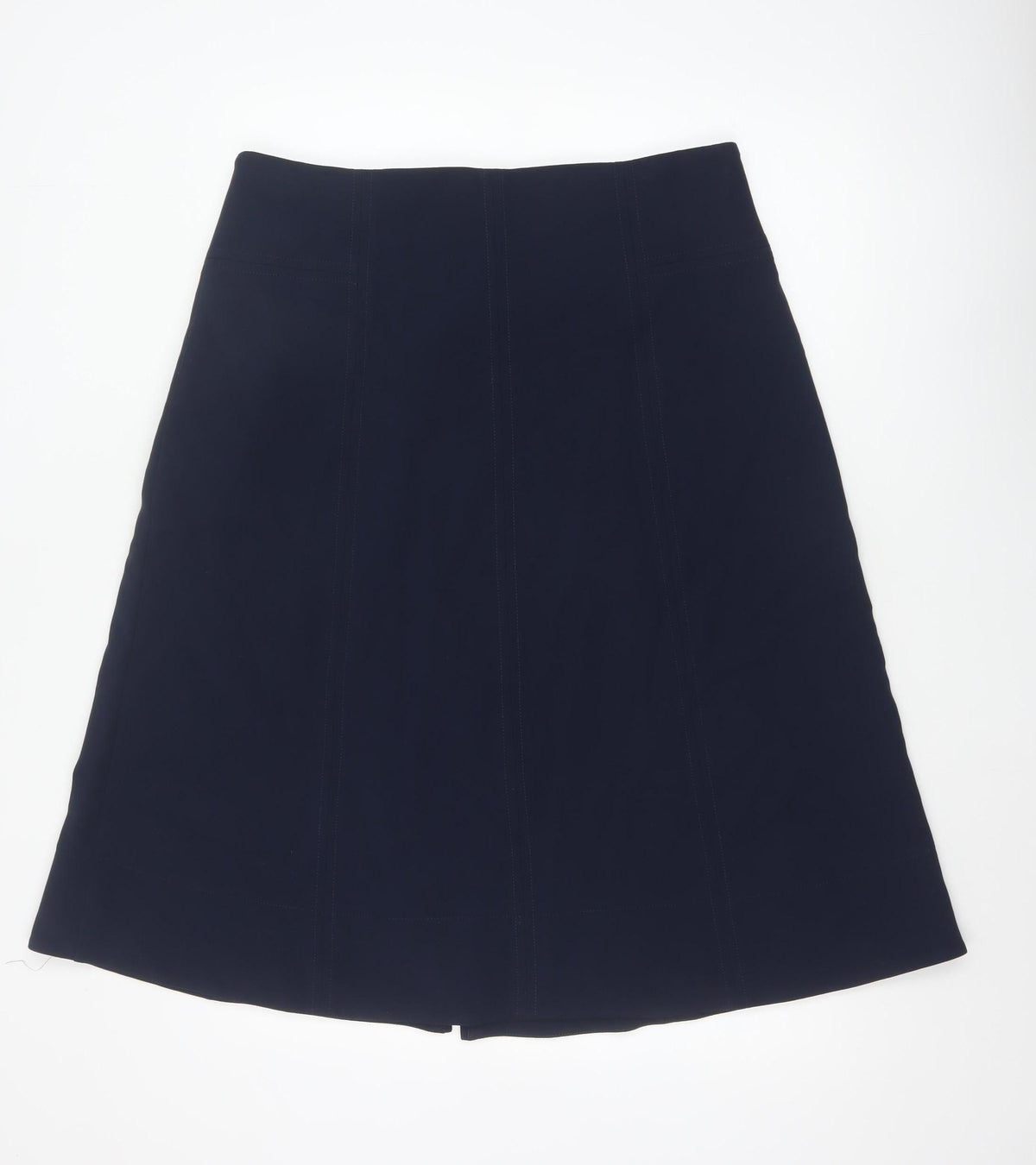 Marks & Spencer Women Navy UK 16 A-Line Midi Zip Pocket Skirt