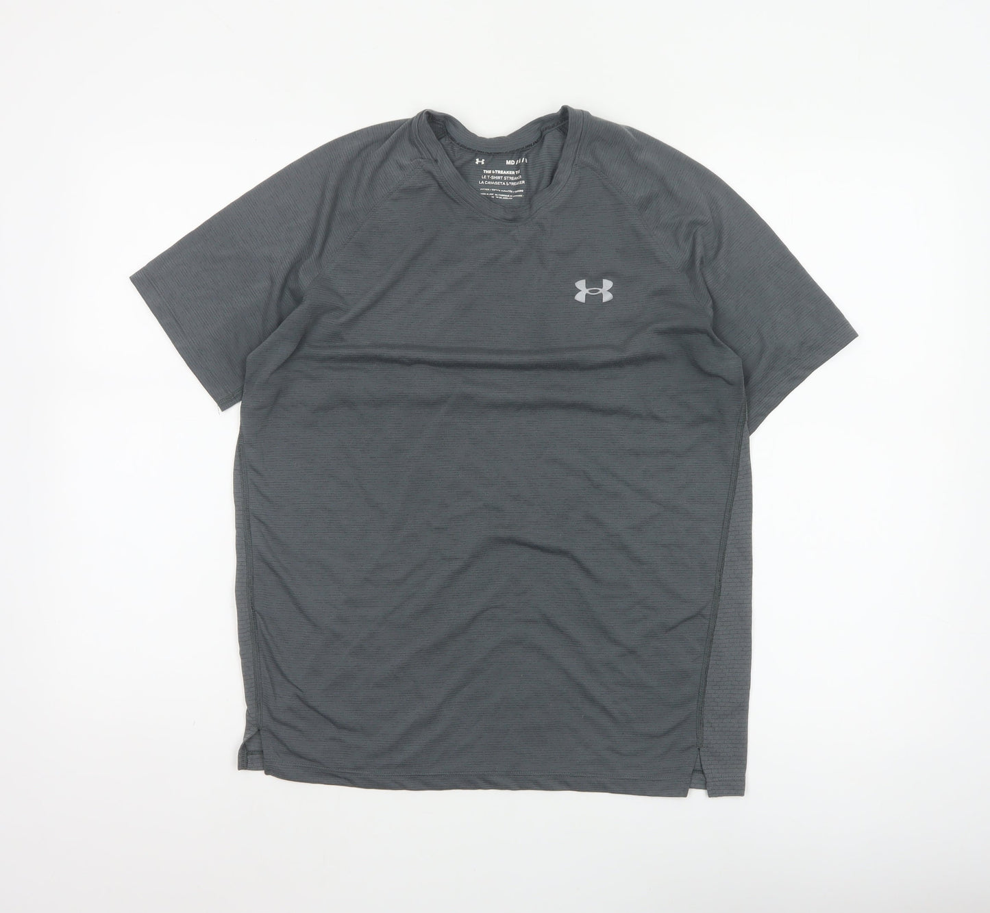 Under Armour Men’s Grey Medium Streaker Running Jersey T-Shirt