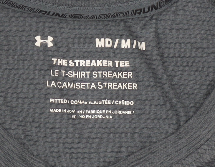 Under Armour Men’s Grey Medium Streaker Running Jersey T-Shirt