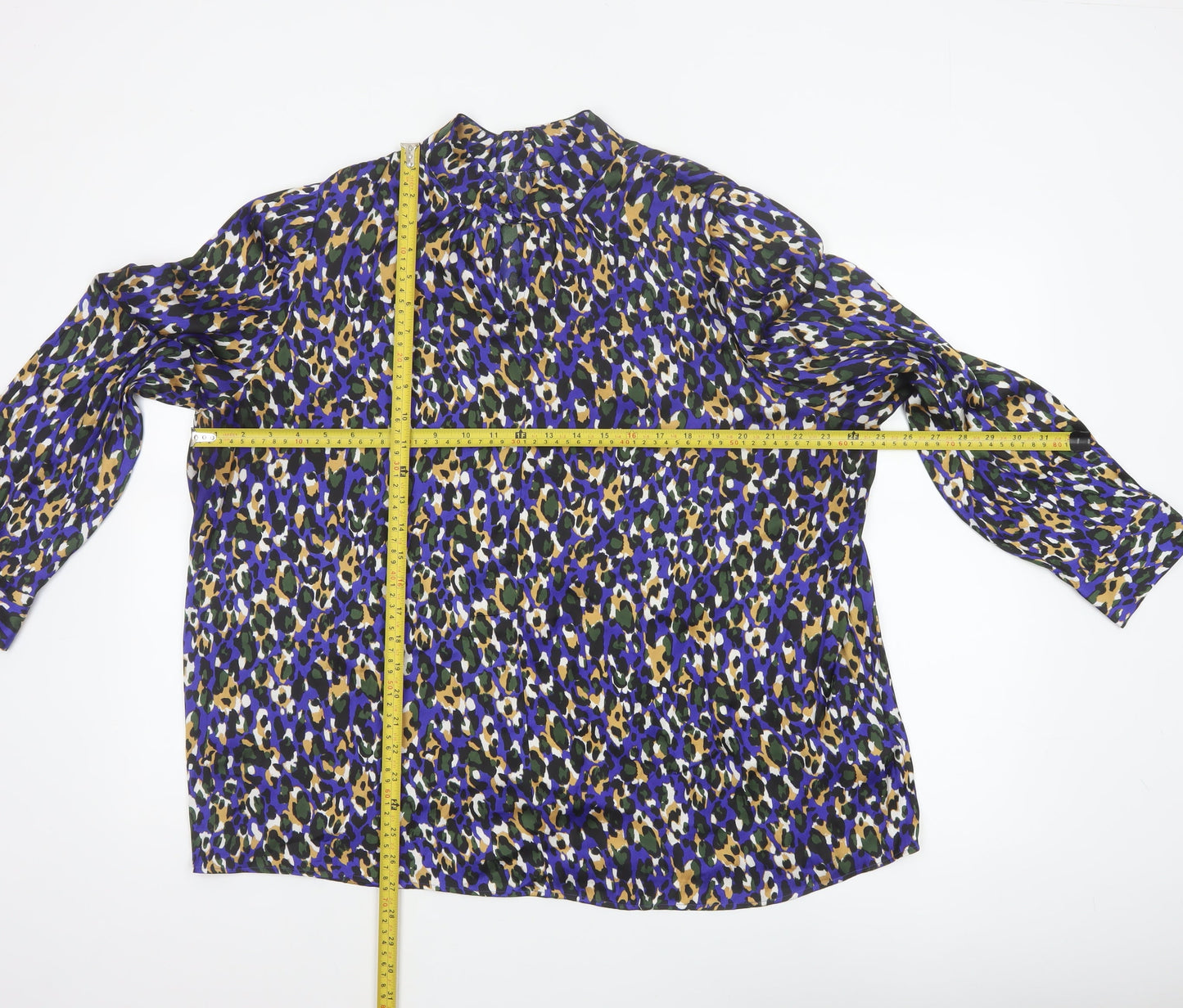 Marks and Spencer Women Multicoloured Leopard Print Blouse UK 22