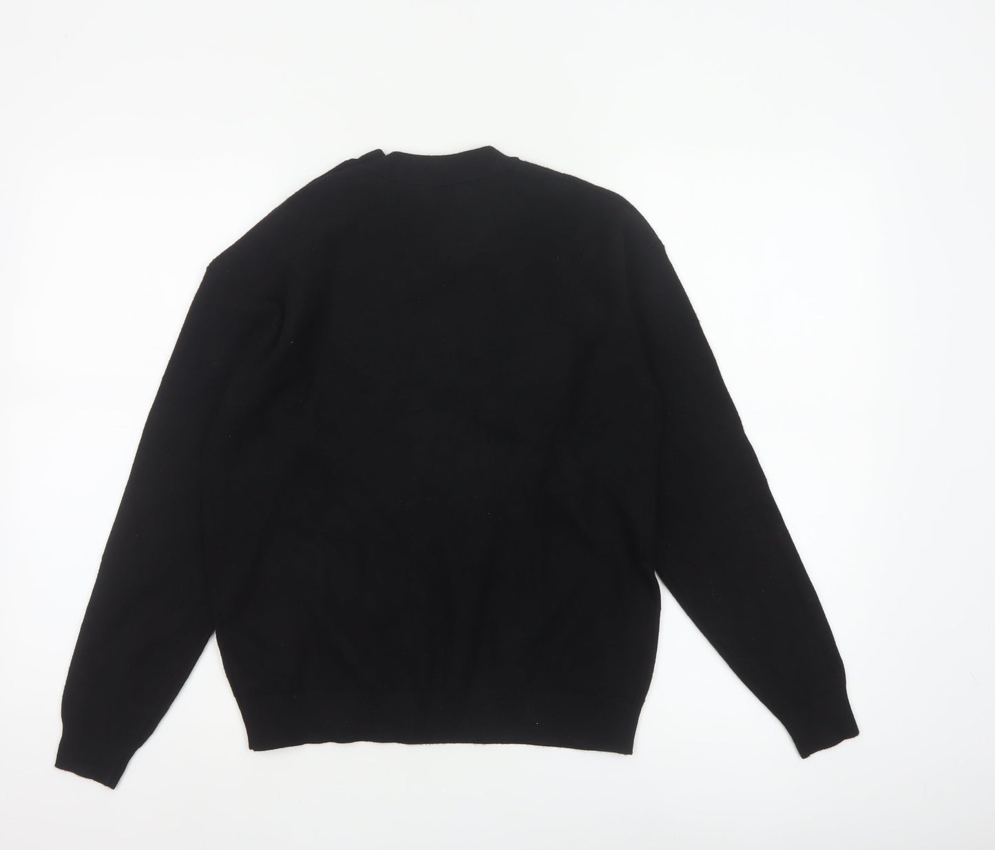 Marks & Spencer Women Black Size S Button Shoulder Knit Jumper