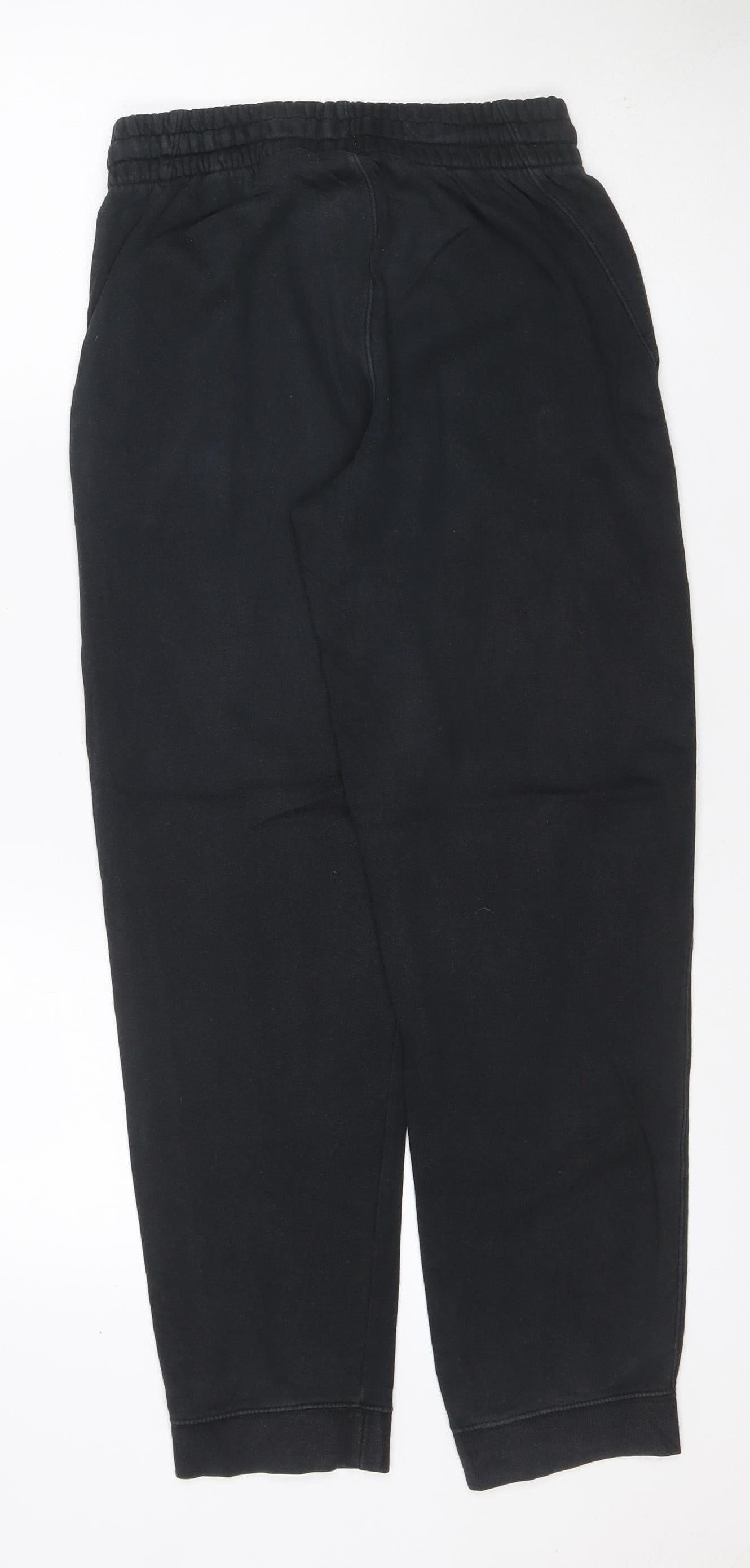 Nike Boys Black 158 Jogger Sweatpants Cotton Blend Drawstring Logo