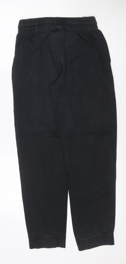 Nike Boys Black 158 Jogger Sweatpants Cotton Blend Drawstring Logo