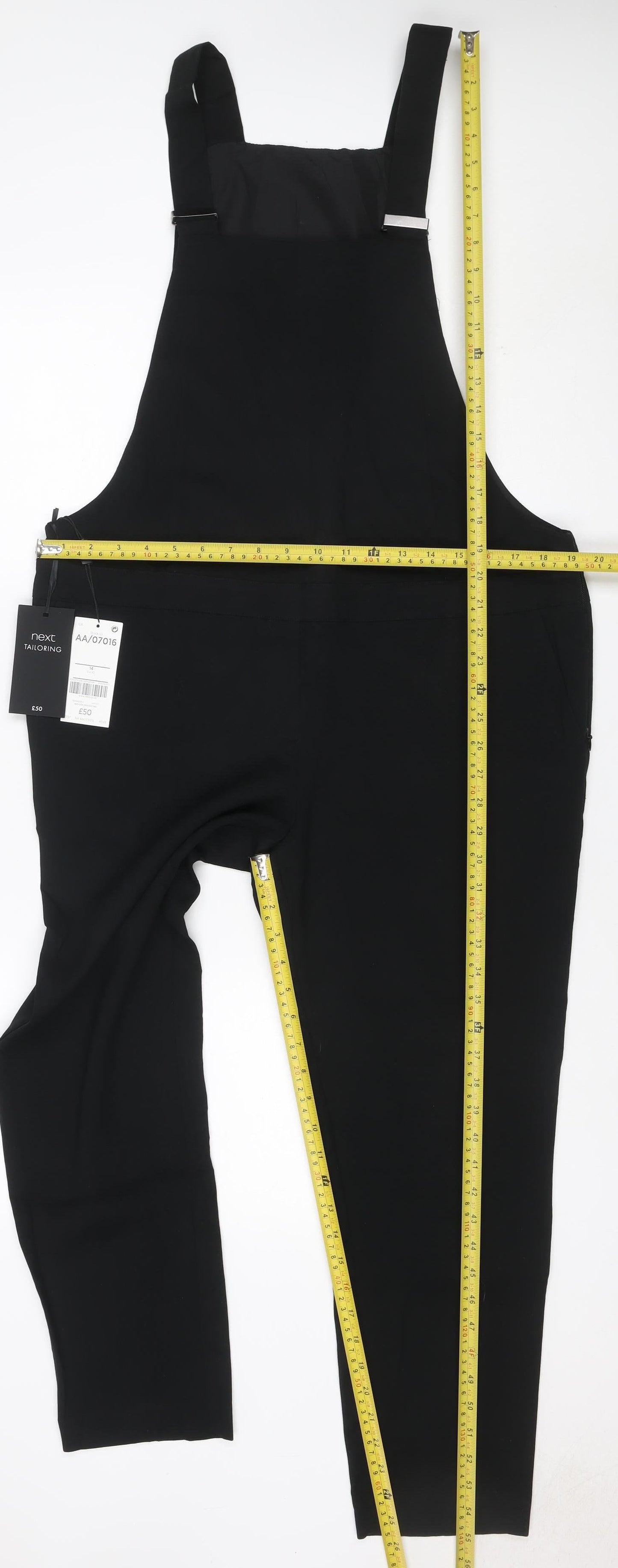 Next Tailoring Women’s Black UK 14 Sleeveless Straight Leg Jumpsuit