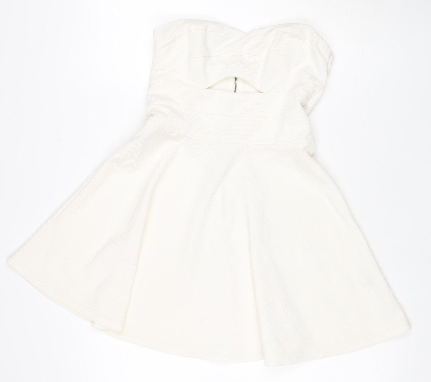 Aniye By Women Ivory UK 10 One Shoulder Fit & Flare Mini Dress