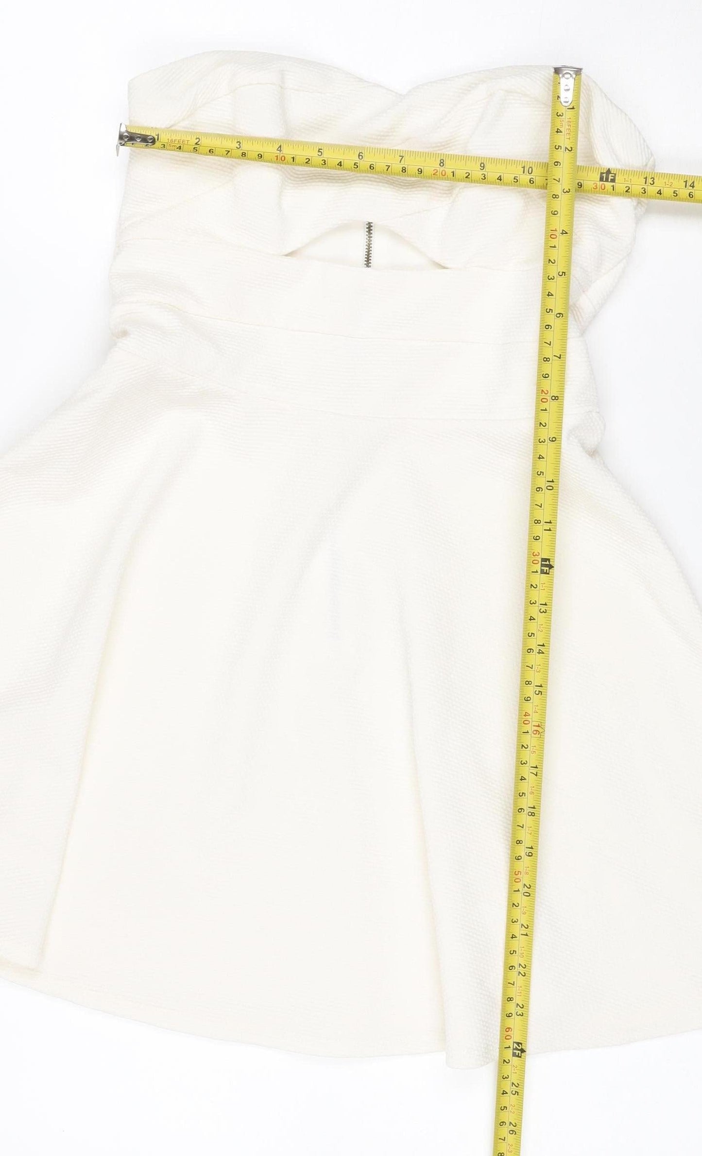 Aniye By Women Ivory UK 10 One Shoulder Fit & Flare Mini Dress