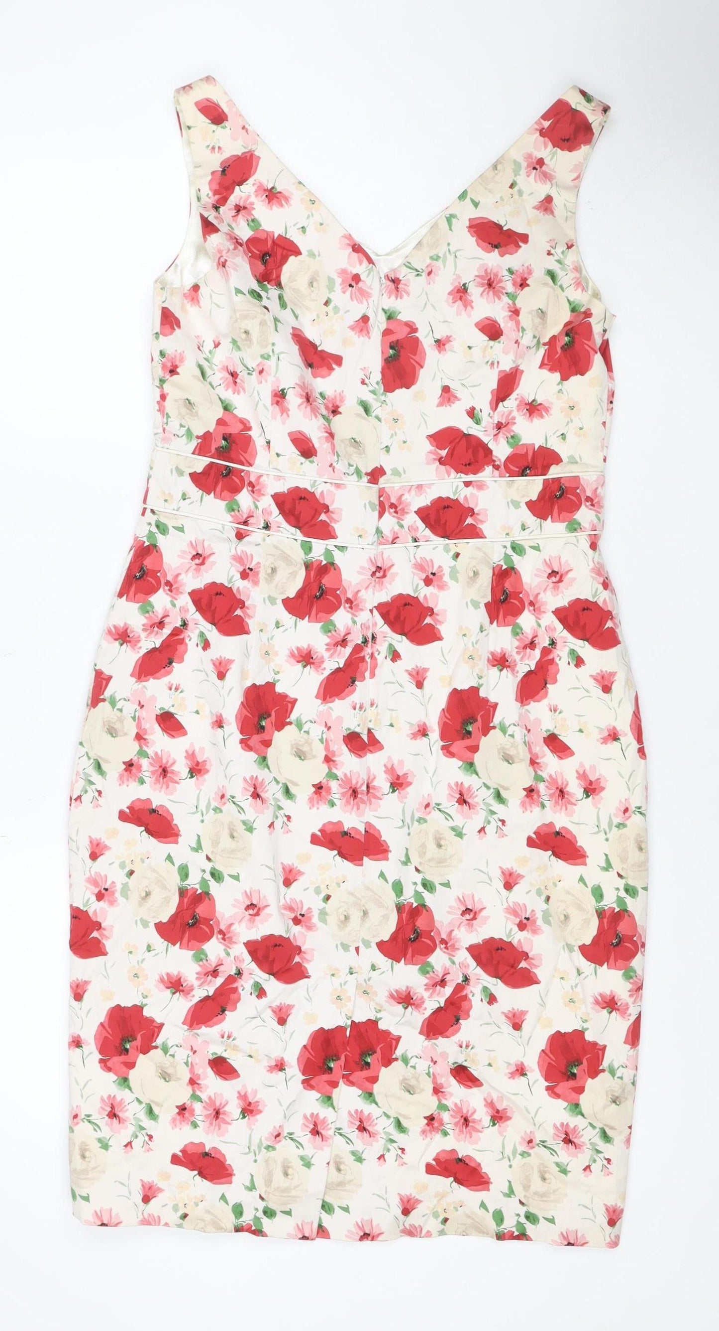 Laura Ashley Women Multicoloured Floral Fit & Flare Dress UK 12