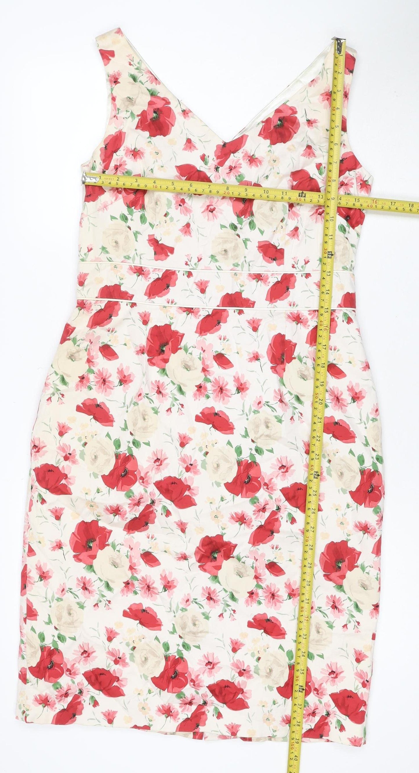 Laura Ashley Women Multicoloured Floral Fit & Flare Dress UK 12