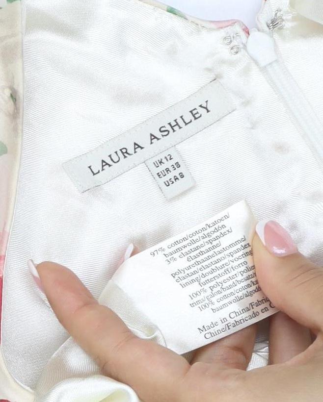 Laura Ashley Women Multicoloured Floral Fit & Flare Dress UK 12