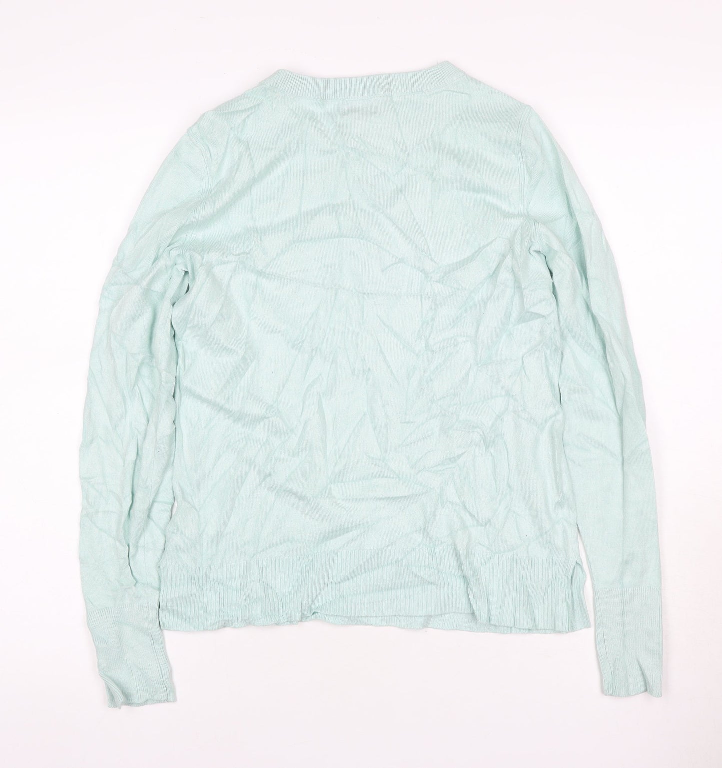 River Island Women Blue Size 10 Lightweight Knit Crew Neck Jumper
