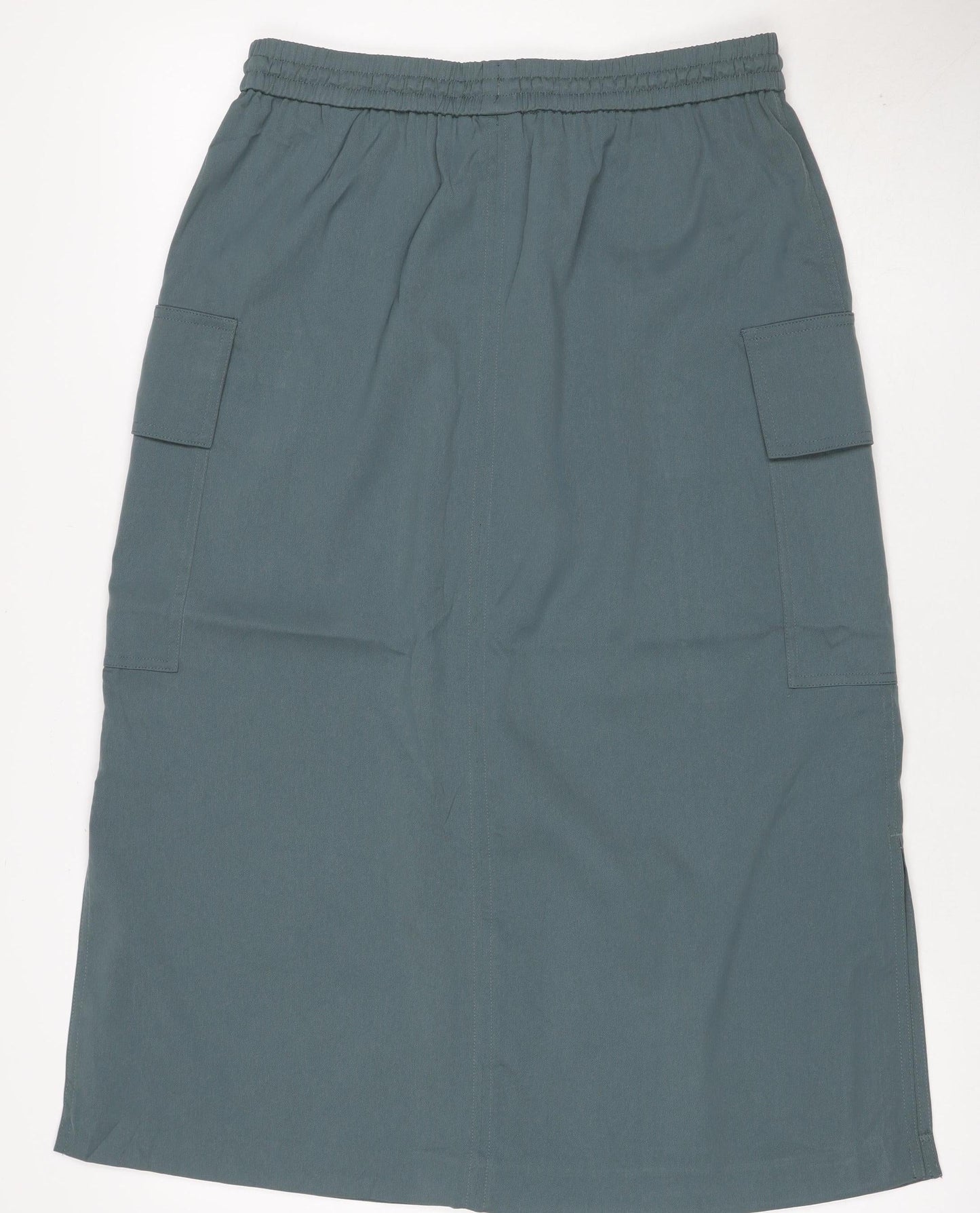 Marks and Spencer Women Green UK 14 Cargo Long Drawstring Skirt