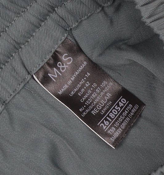 Marks and Spencer Women Green UK 14 Cargo Long Drawstring Skirt