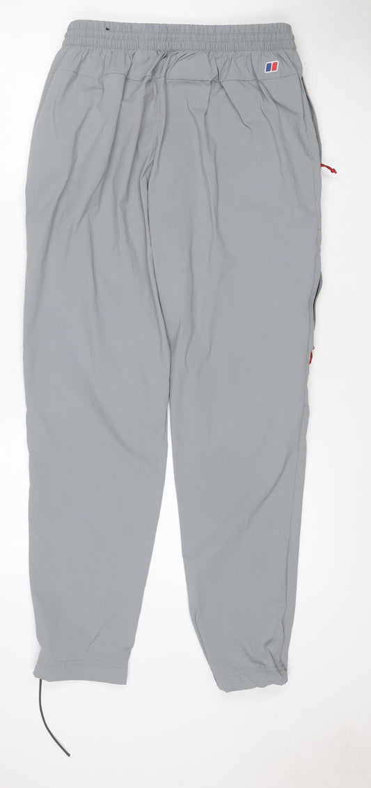 Berghaus Men’s Grey L Outdoor Trousers Elastic Waist Zip Pockets