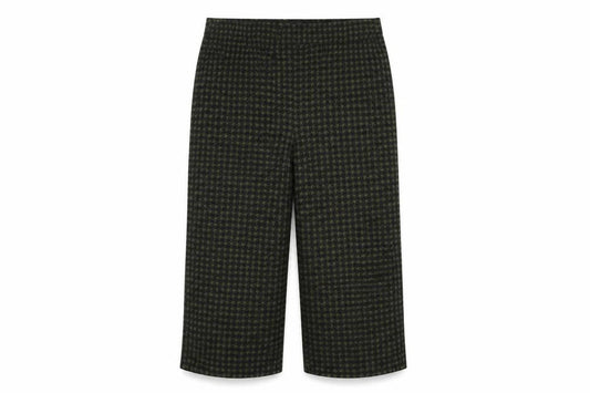 Marks & Spencer Women Green Check Wide Leg Trousers UK 20 Regular