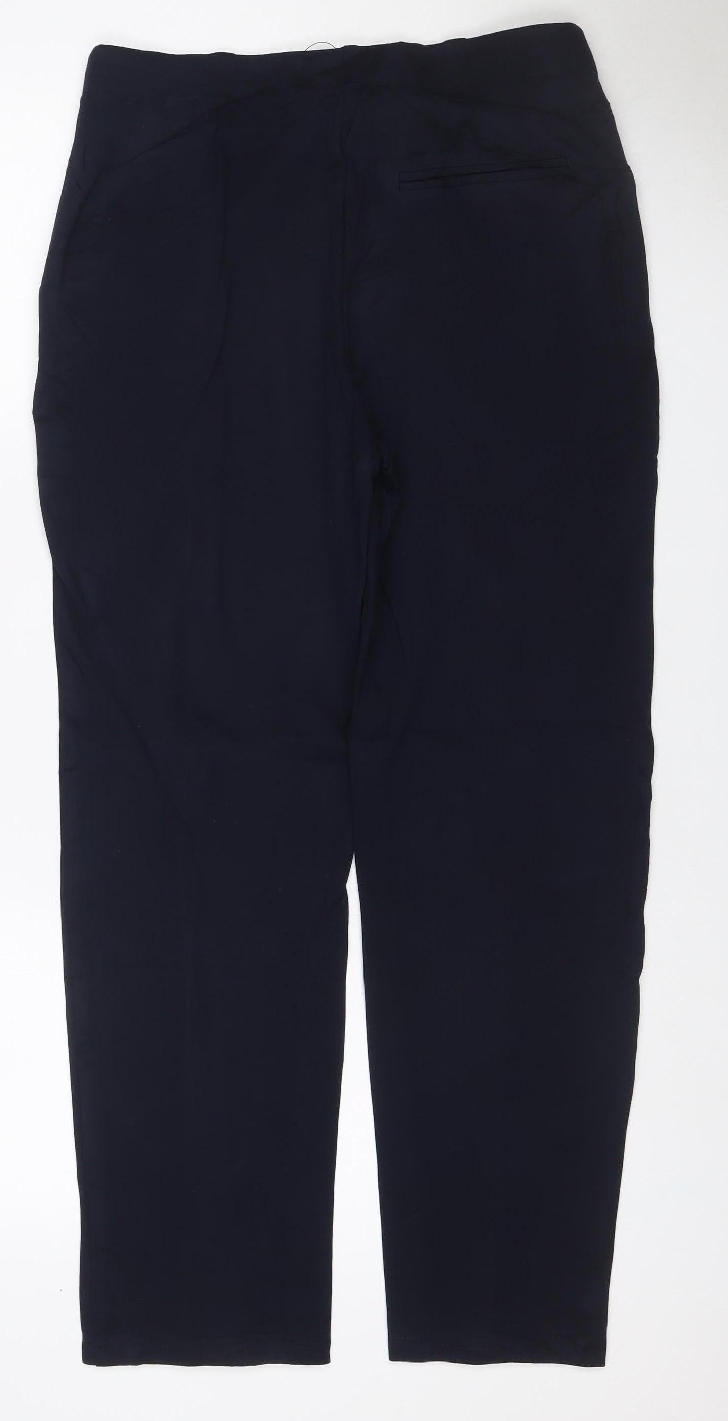 Marks and Spencer Women's Blue UK 12 Wide Leg Tailored Trousers