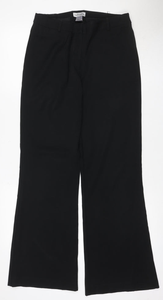 Warehouse Women's Black UK 10 Flared Tailored Dress Trousers