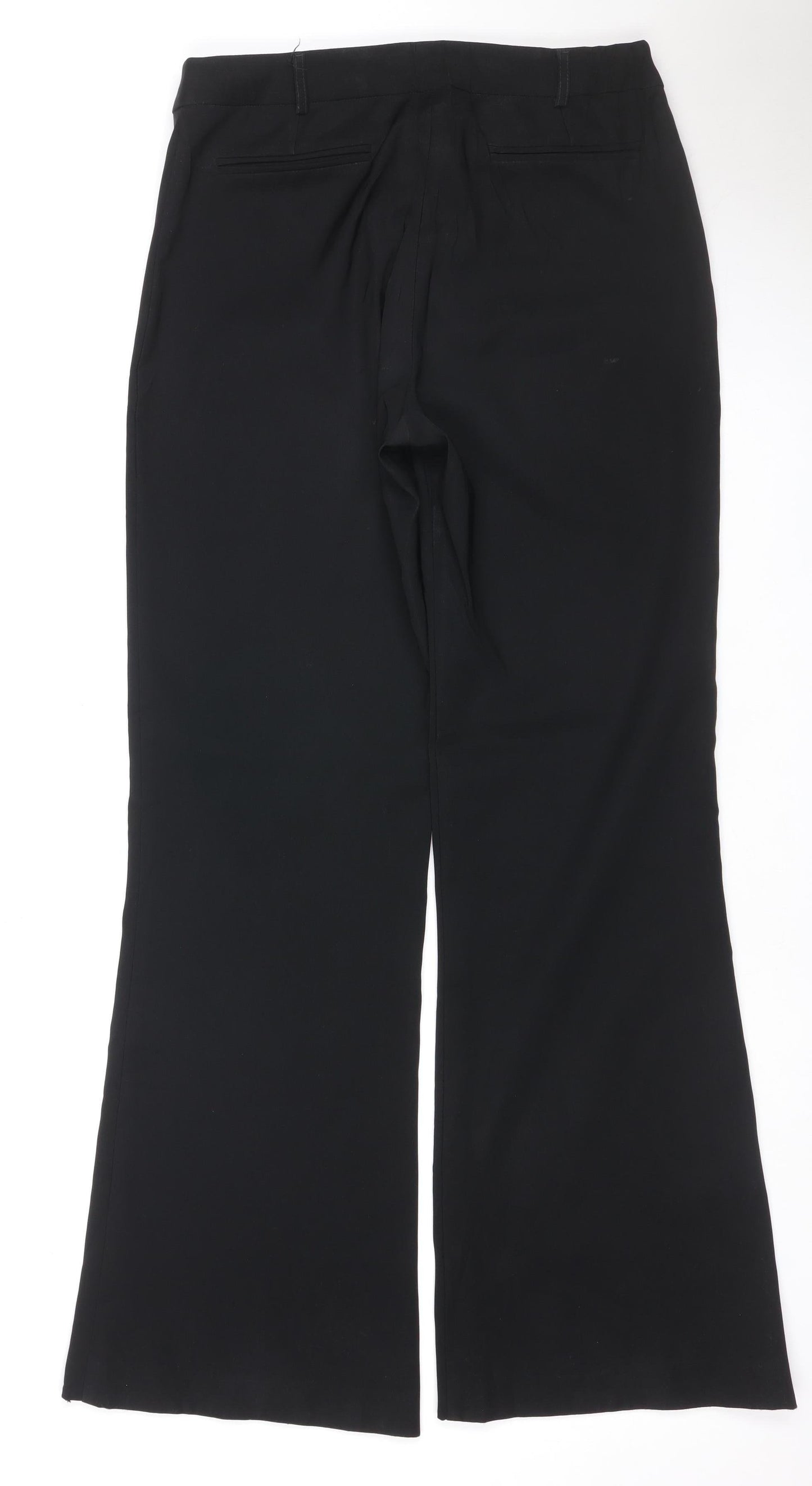Warehouse Women's Black UK 10 Flared Tailored Dress Trousers