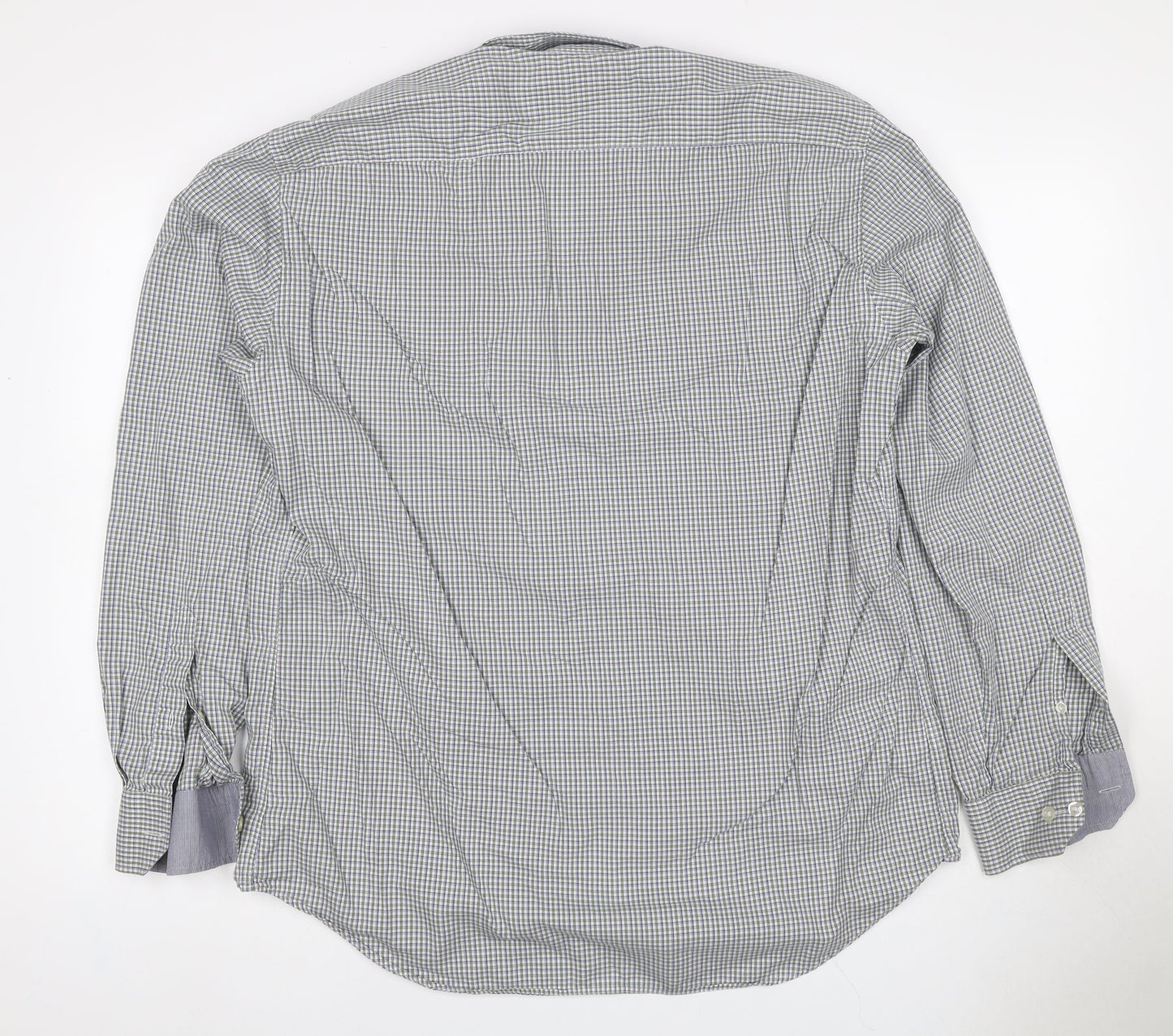Marks & Spencer Men Multicolour Check 16.5 Slim Twill Shirt