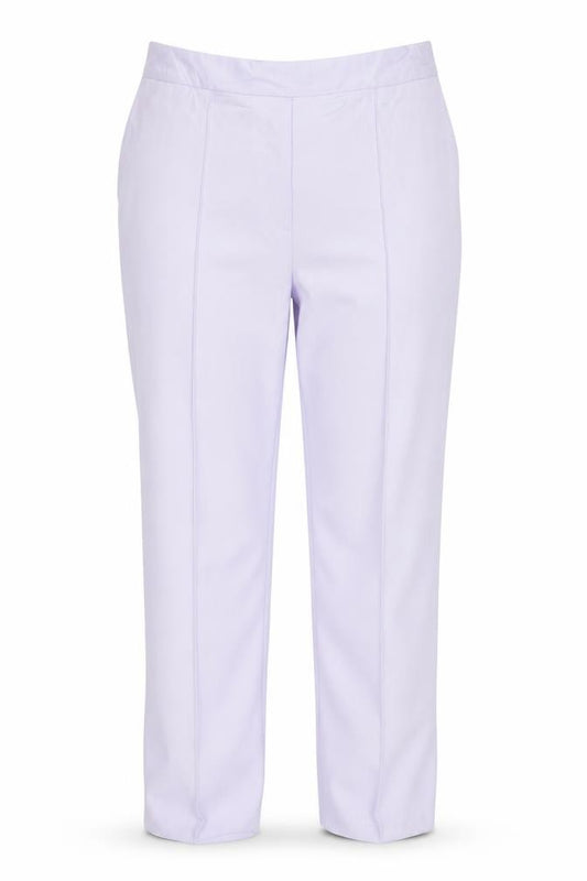 M&S Womens Purple UK 16 Elastic Waist Straight Trousers