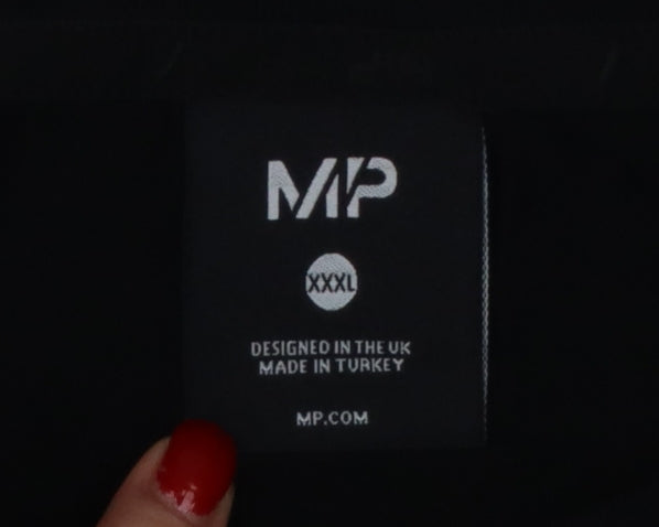 MP Men's Black 3XL Logo Crew Neck Short Sleeve Cotton T-Shirt