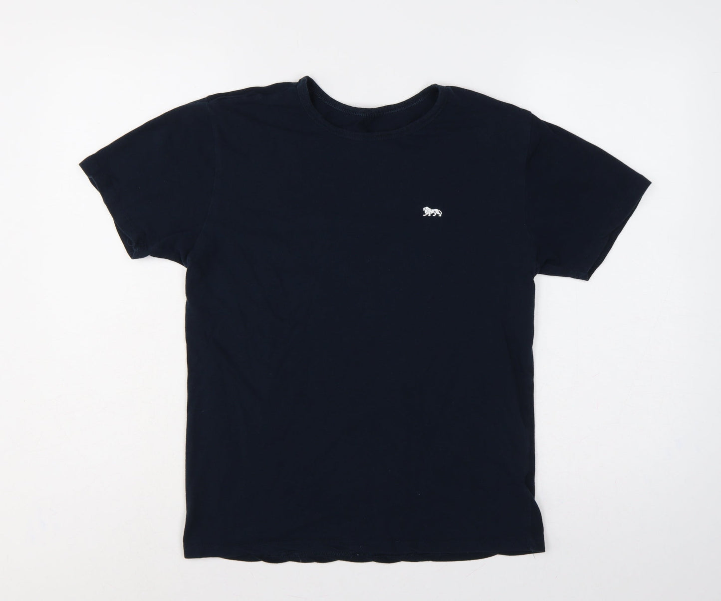 Lonsdale Women’s Blue L Basic Cotton Stretch Lion Logo T-Shirt