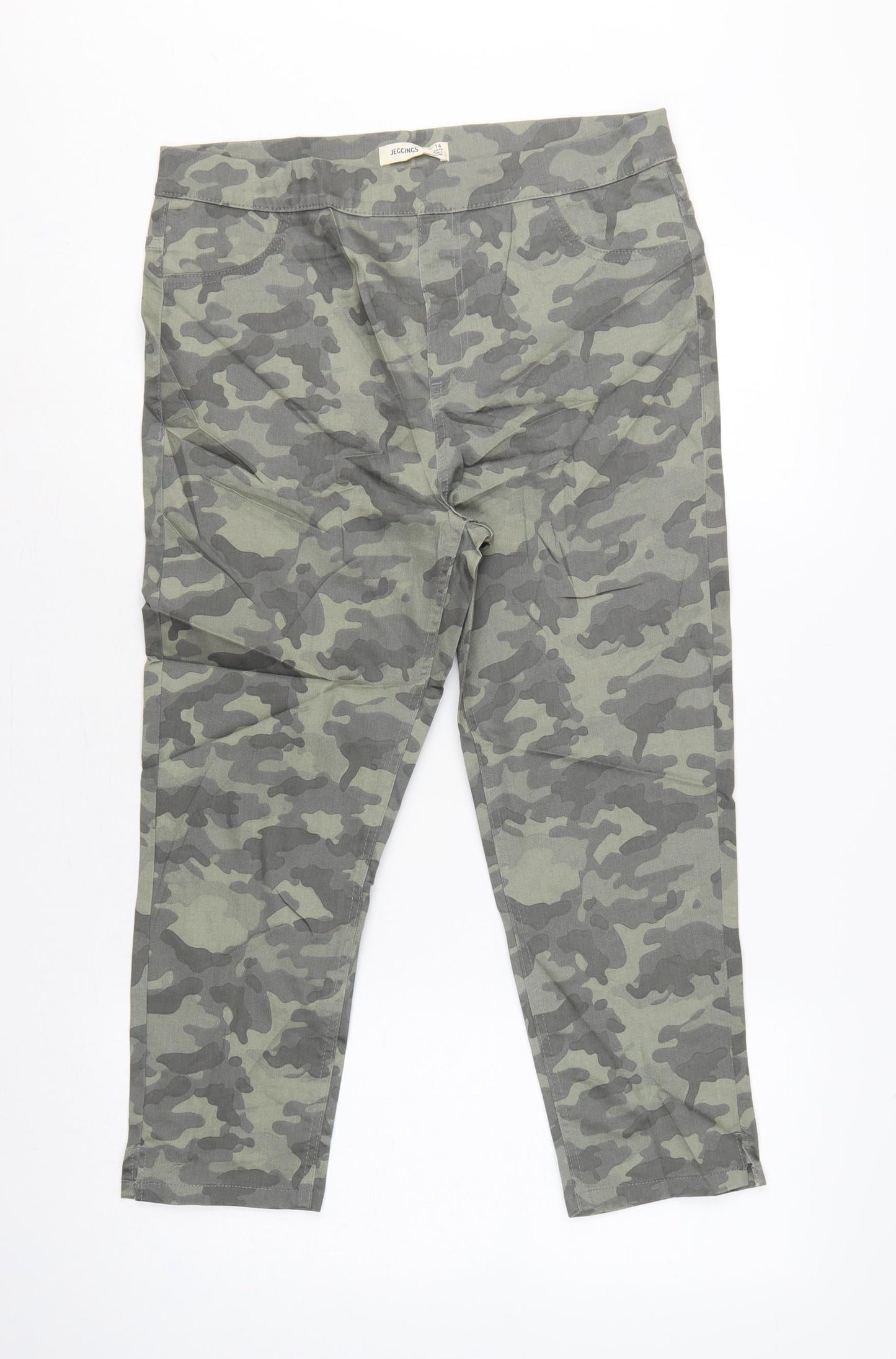 Marks and Spencer Women's Green Camo UK 14 Regular Jegging Jeans Stretch