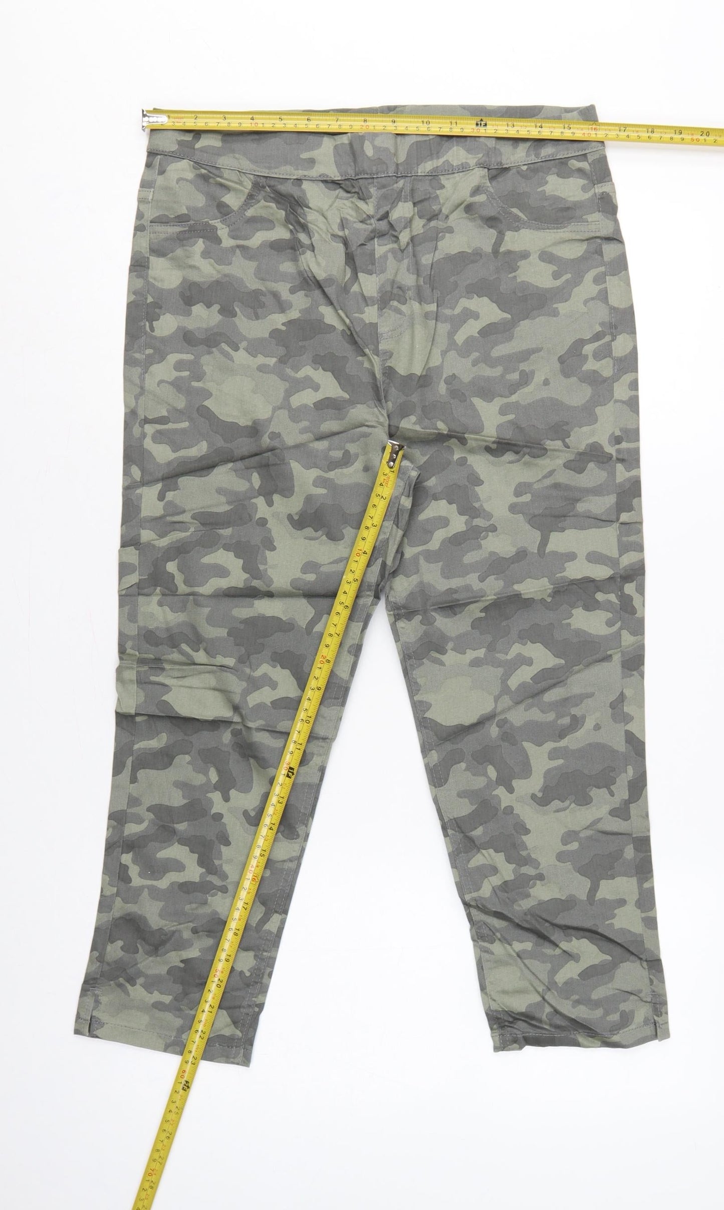 Marks & Spencer Women Green Camo UK 14 Slim Stretch Jeggings