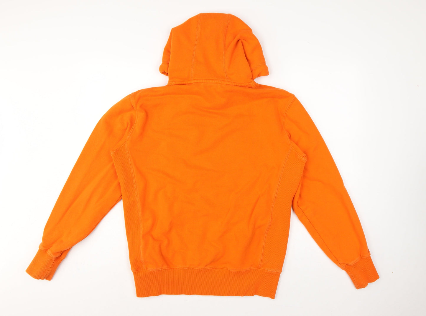 Superdry Men’s Orange M Pullover Hoodie Logo Graphic Pocket