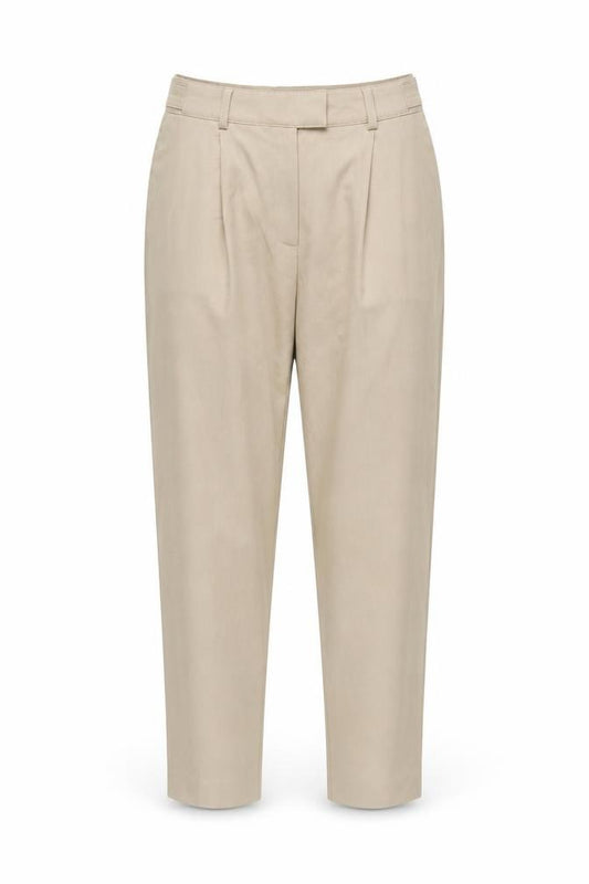 Marks & Spencer Women's Beige UK 10 Short Tapered High Rise Ankle Trousers