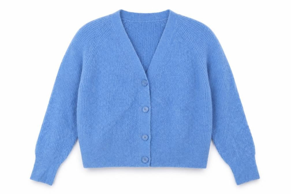 Hush Women’s Blue M V-Neck Button Knit Cardigan Long Sleeve