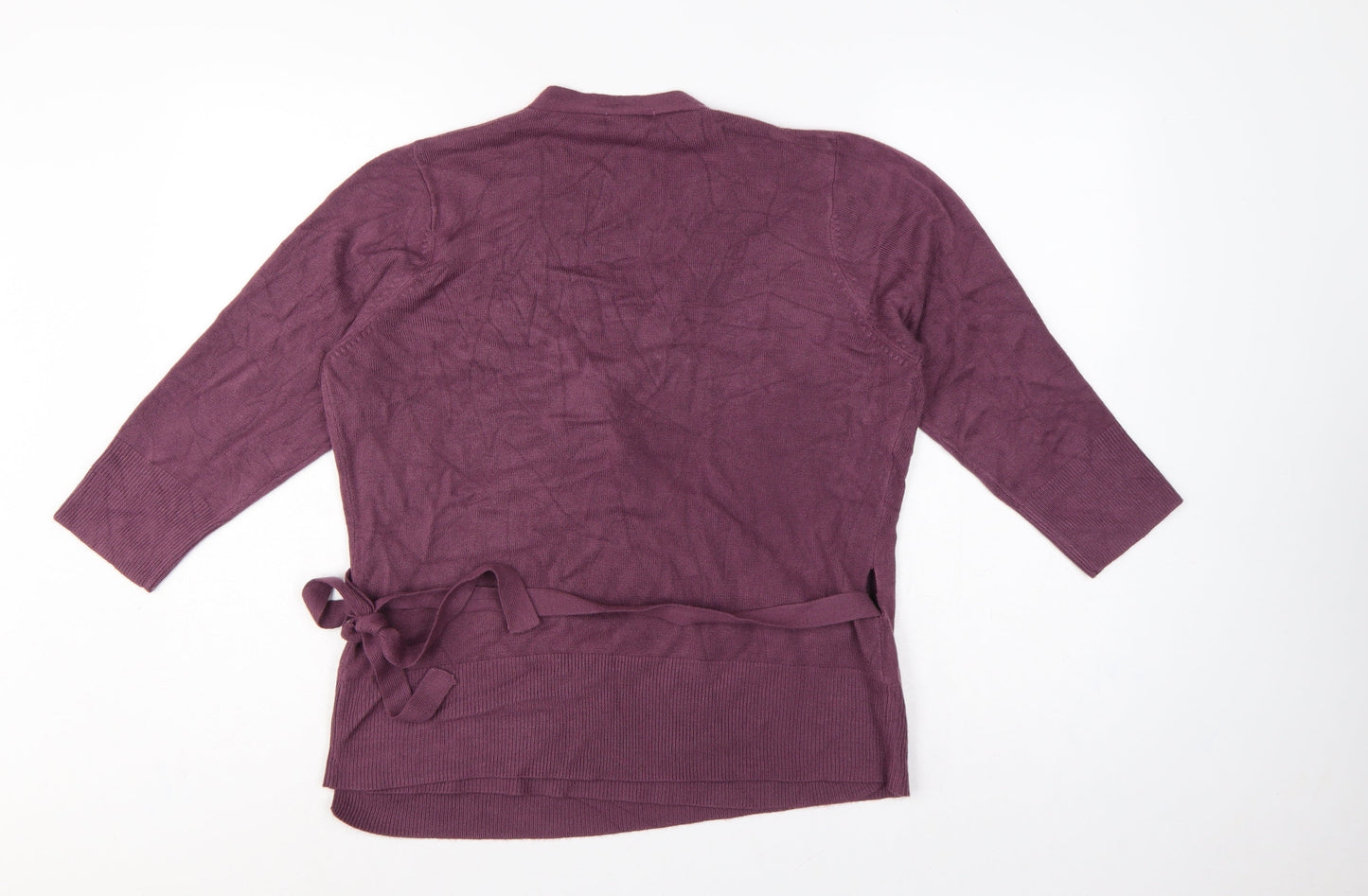 Debenhams Women’s Purple Petite UK 18 Wrap Knit Jumper Belted